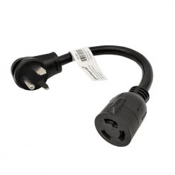 1 ft. 10/3 STW 3-Wire Welder 50 AMP 6-50P Plug to L6-30R 30 AMP Twist Locking Receptacle Adapter Cord by parkworld