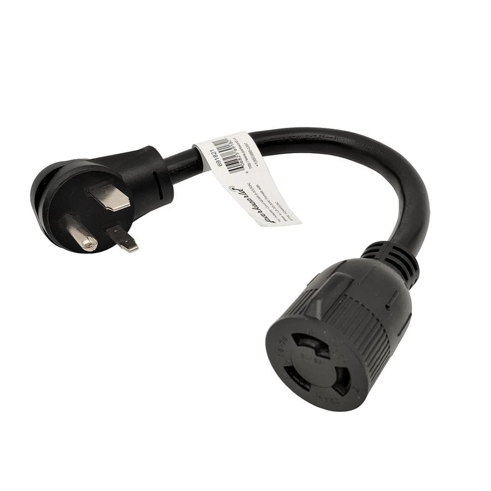 1 ft. 10/3 STW 3-Wire Welder 50 AMP 6-50P Plug to L6-30R 30 AMP Twist Locking Receptacle Adapter Cord by parkworld 3 1 ft. 10/3 STW 3-Wire Welder 50 AMP 6-50P Plug to L6-30R 30 AMP Twist Locking Receptacle Adapter Cord by parkworld