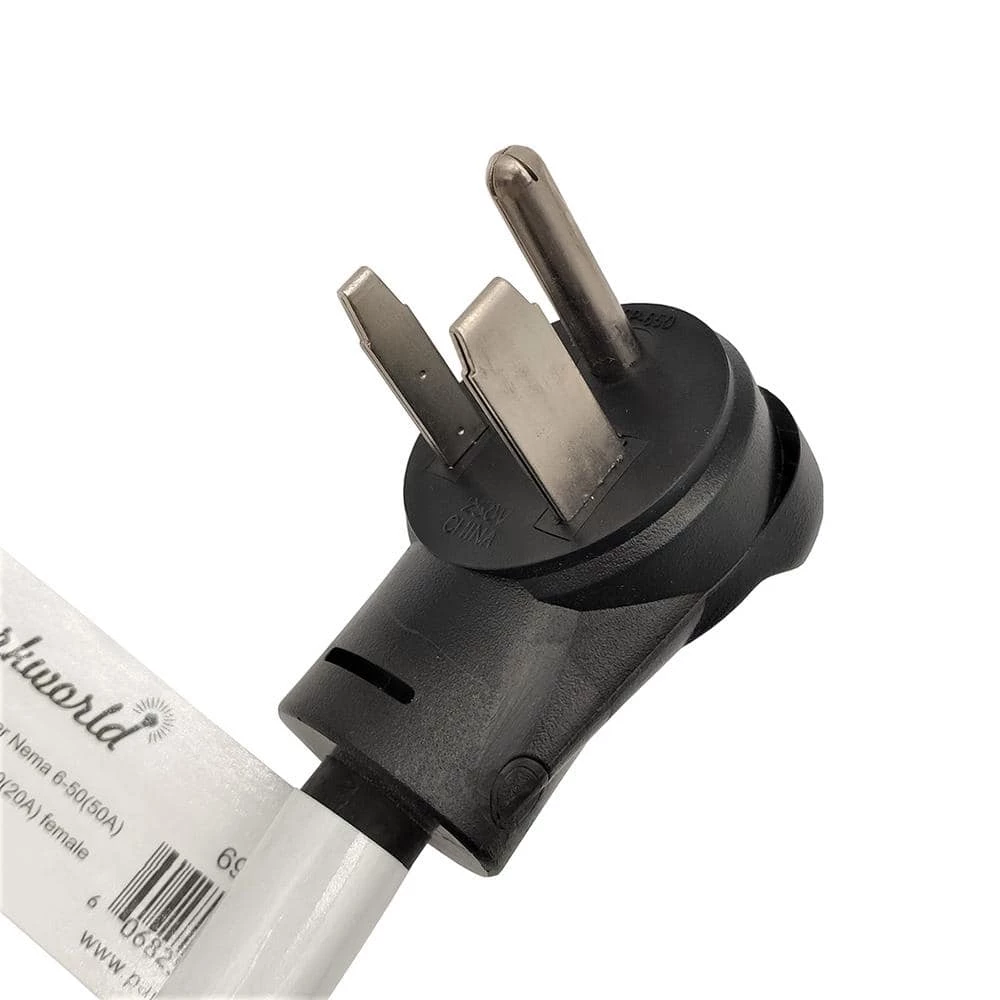 8 ft. 10/3 3-Wire 50 Amp 250-Volt 3-Prong NEMA 6-50P Plug to 20 Amp Locking L6-20R Female Welder Adapter Cord by parkworld 5 8 ft. 10/3 3-Wire 50 Amp 250-Volt 3-Prong NEMA 6-50P Plug to 20 Amp Locking L6-20R Female Welder Adapter Cord by parkworld - Image 3