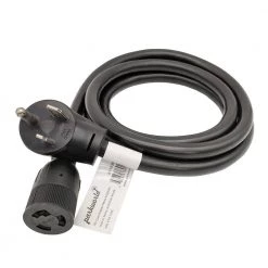 8 ft. 10/3 3-Wire 50 Amp 250-Volt 3-Prong NEMA 6-50P Plug to 20 Amp Locking L6-20R Female Welder Adapter Cord by parkworld
