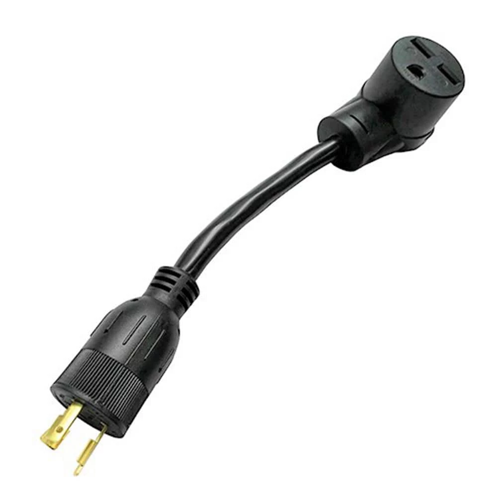 1 ft. 10/3 3-Wire 20 Amp 125-Volt 3-Prong NEMA L5-20P Plug to 30 Amp 250-Volt 6-30R Adapter Cord(L5-20P to 6-30R) by parkworld 3 1 ft. 10/3 3-Wire 20 Amp 125-Volt 3-Prong NEMA L5-20P Plug to 30 Amp 250-Volt 6-30R Adapter Cord(L5-20P to 6-30R) by parkworld