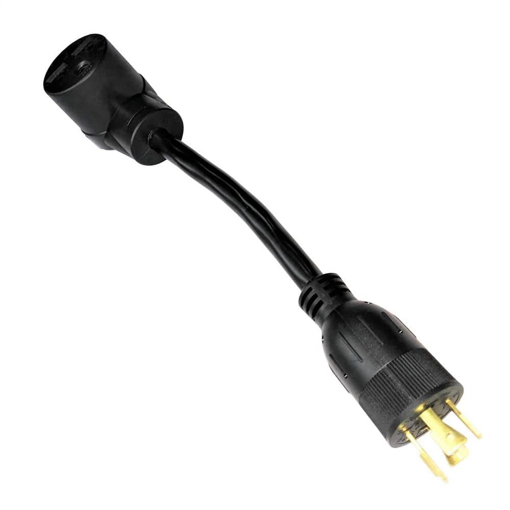 1 ft. 10/3 3-Wire 20 Amp 125/250-Volt 4-Prong Locking NEMA L14-20P Plug to 30 Amp 3-Prong 6-30R Receptacle Adapter Cord by parkworld 4 1 ft. 10/3 3-Wire 20 Amp 125/250-Volt 4-Prong Locking NEMA L14-20P Plug to 30 Amp 3-Prong 6-30R Receptacle Adapter Cord by parkworld - Image 2