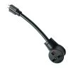 1 ft. 10/3 3-Wire 15 Amp 125-Volt 3-Prong NEMA 5-15P Plug to 3-30 Amp 250-Volt 6-30R Receptacle Adapter Cord by parkworld