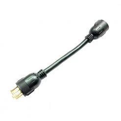 1 ft. 10/3 3-Wire 30 Amp 125/250-Volt 4-Prong Locking L14-30P Plug to 30 Amp 250-Volt L6-30R Receptacle Adapter Cord by parkworld