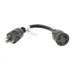 1 ft. 10/3 3-Wire 30 Amp 250-Volt 3-Prong NEMA L6-30P to L14-30R Receptacle Adapter Cord by parkworld