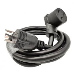 8 ft. 10/3 3-Wire 30 Amp Locking 3-Prong NEMA L6-30P Plug to 50 Amp Welder 6-50R Adapter Cord by parkworld