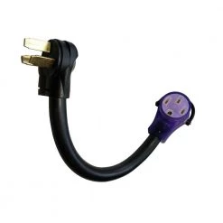 1.5 ft. 6/3 3-Wire EV Charging Adapter 50 Amp 3-Prong Range 10-50P to 50 Amp Electric Vehicle 14-50R EV Adapter Cord by parkworld