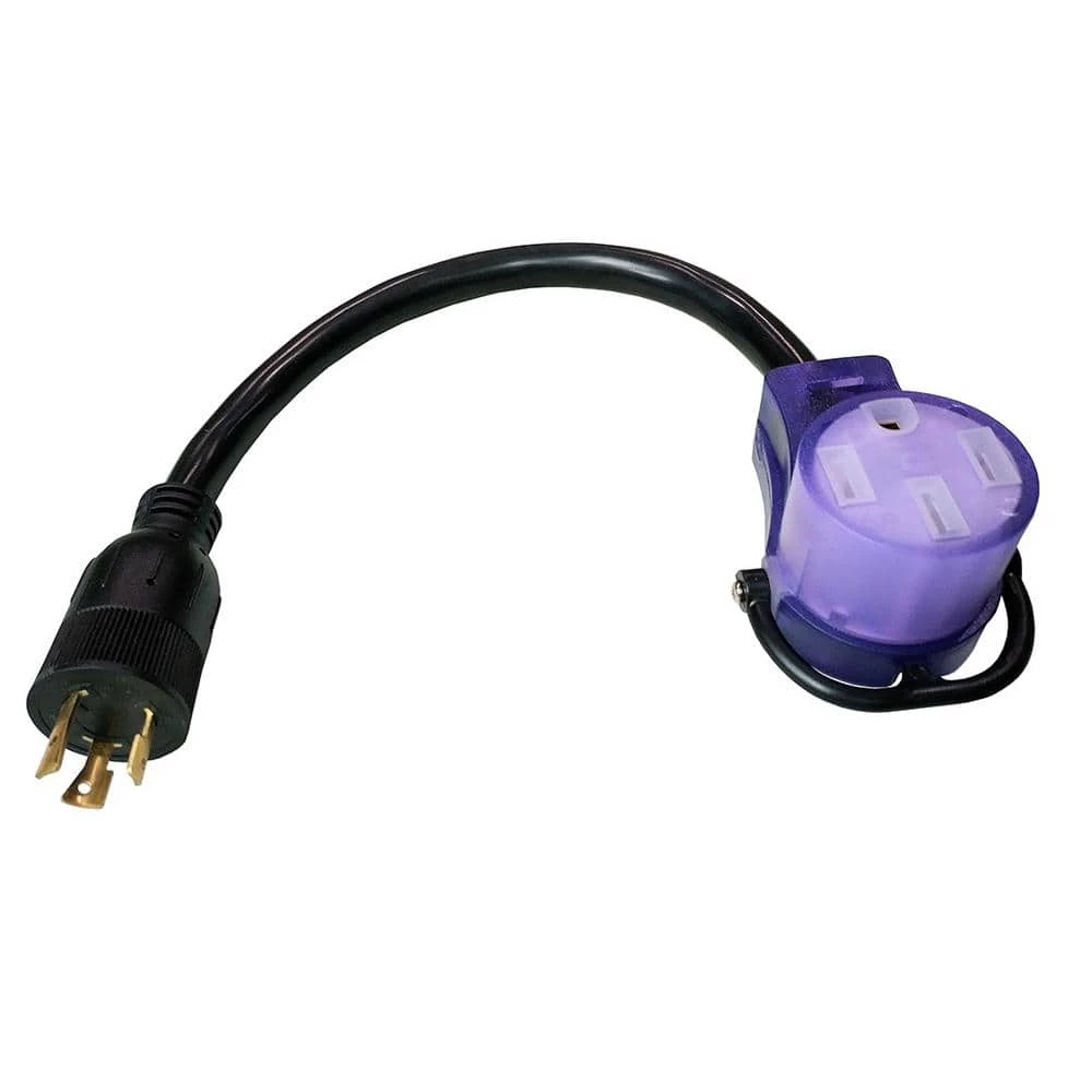 1.5 ft. 10/3 3-Wire EV Charging Adapter 20 Amp 250-Volt Locking L6-20P to 50 Amp Electric Vehicle 14-50R EV Adapter Cord by parkworld 3 1.5 ft. 10/3 3-Wire EV Charging Adapter 20 Amp 250-Volt Locking L6-20P to 50 Amp Electric Vehicle 14-50R EV Adapter Cord by parkworld