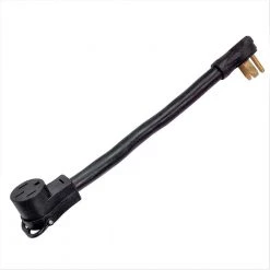 1.5 ft. 6/3 3-Wire 50 Amp 125-Volt 3-Prong NEMA 5-50P Plug to 50 Amp 125/250-Volt 4-Prong 14-50R Receptacle Adapter Cord by parkworld