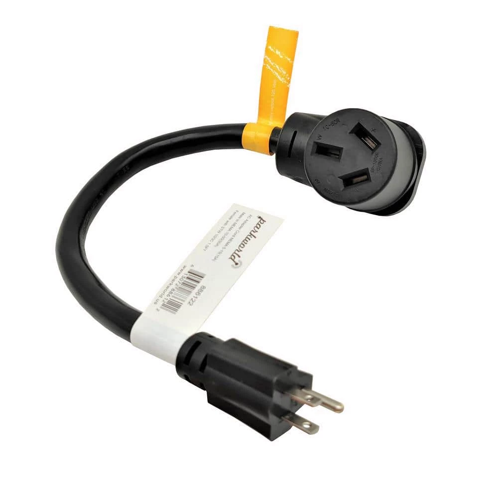 1.5 ft. 10/3 3-Wire 15 Amp Regular Household NEMA 5-15P Plug to 50 Amp Range/Oven 10-50R Adapter Cord(ONLY for 125-Volt) by parkworld 3 1.5 ft. 10/3 3-Wire 15 Amp Regular Household NEMA 5-15P Plug to 50 Amp Range/Oven 10-50R Adapter Cord(ONLY for 125-Volt) by parkworld