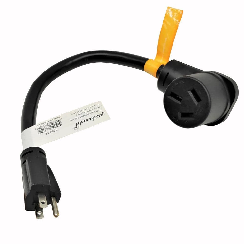 1.5 ft. 10/3 3-Wire 15 Amp Regular Household NEMA 5-15P Plug to 50 Amp Range/Oven 10-50R Adapter Cord(ONLY for 125-Volt) by parkworld 4 1.5 ft. 10/3 3-Wire 15 Amp Regular Household NEMA 5-15P Plug to 50 Amp Range/Oven 10-50R Adapter Cord(ONLY for 125-Volt) by parkworld - Image 2