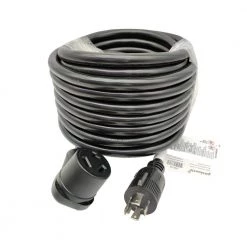 50 ft. 10/3 3-Wire Generator 30 Amp 125/250-Volt 4-Prong Locking L14-30P to 30 Amp 3-Prong 10-30R Adapter Cord by parkworld