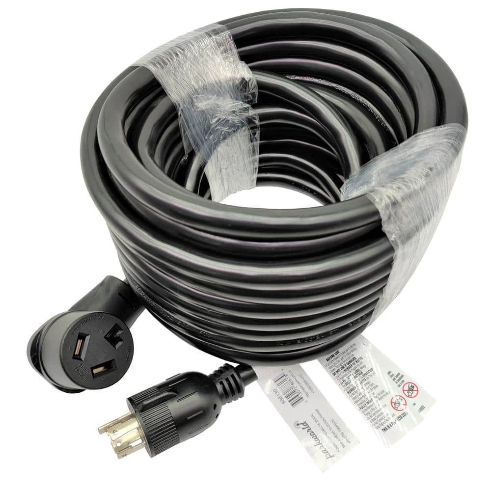 50 ft. 10/3 3-Wire Generator 30 Amp 125/250-Volt 4-Prong Locking L14-30P to 30 Amp 3-Prong 10-30R Adapter Cord by parkworld 4 50 ft. 10/3 3-Wire Generator 30 Amp 125/250-Volt 4-Prong Locking L14-30P to 30 Amp 3-Prong 10-30R Adapter Cord by parkworld - Image 2
