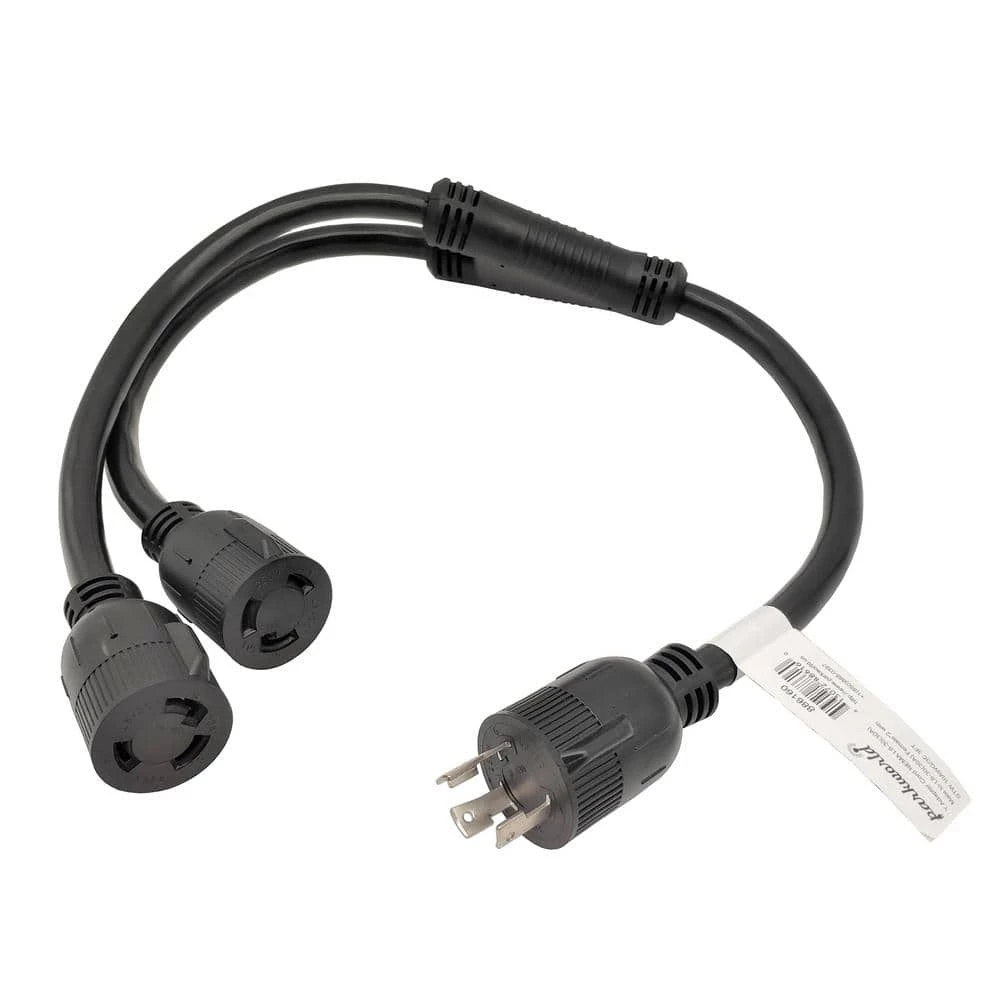 3 ft. 10/3 STW 3-Wire 30 Amp NEMA L6-30 Y Splitter Cord NEMA L6-30P to (2) L6-30R Receptacle Y Adapter Cord by parkworld 3 3 ft. 10/3 STW 3-Wire 30 Amp NEMA L6-30 Y Splitter Cord NEMA L6-30P to (2) L6-30R Receptacle Y Adapter Cord by parkworld