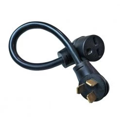 1.5 ft. 10/3 3-Wire 50 Amp 250-Volt 3-Prong NEMA 10-50P Plug to 30 Amp 6-30R Receptacle Adapter Cord (10-50P to 6-30R) by parkworld