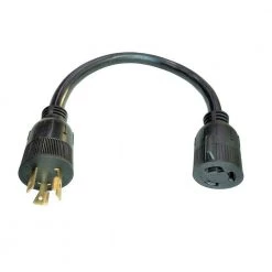 1.5 ft. 10/3 3-Wire 20 Amp 125-Volt 3-Prong Locking NEMA L5-20P Plug to 30 Amp 250-Volt L6-30R Receptacle Adapter Cord by parkworld