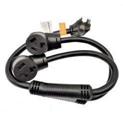 3 ft. 10/3 3-Wire Dryer 30 Amp 3-Prong Y Adapter Cord NEMA 10-30P Plug to (2) 10-30R Receptacle Splitter Cord by parkworld