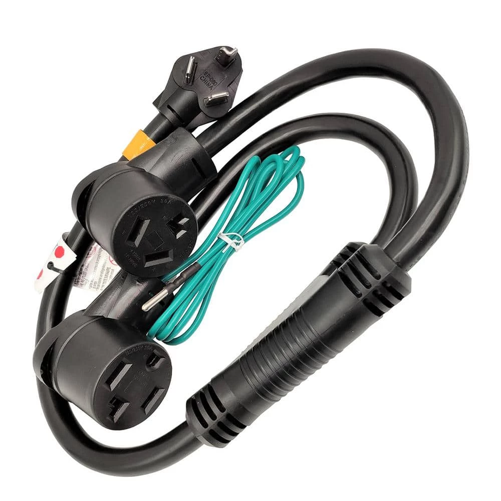 3 ft. 10/3 3-Wire 30 Amp 3-Prong Dryer Y Adapter Cord NEMA 10-30P Plug to 10-30R and 14-30R Receptacle Y Splitter Cord by parkworld 3 3 ft. 10/3 3-Wire 30 Amp 3-Prong Dryer Y Adapter Cord NEMA 10-30P Plug to 10-30R and 14-30R Receptacle Y Splitter Cord by parkworld