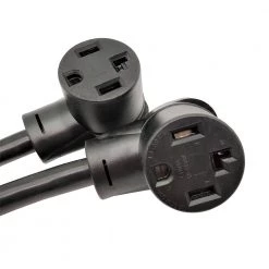 3 ft. 10/4 4-Wire Dryer 30 Amp 4-Prong Y Adapter Cord NEMA 14-30P Plug to (2) 14-30R Receptacle by parkworld -Cheap parkworld Store parkworld appliance extension cords 886603 1f 1000