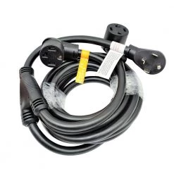 20 ft. 10/4 4-Wire 30 Amp 125-Volt/250-Volt 4-Prong Dryer NEMA 14-30P Plug to (2) 14-30R Receptacle Y Splitter Cord by parkworld