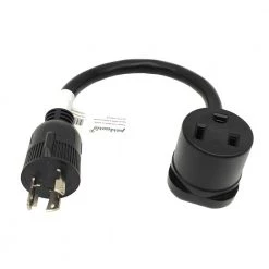 1.5 ft. 10/3 STW 3-Wire NEMA L6-30P Plug to Welder 6-50R Receptacle Adapter Cord by parkworld