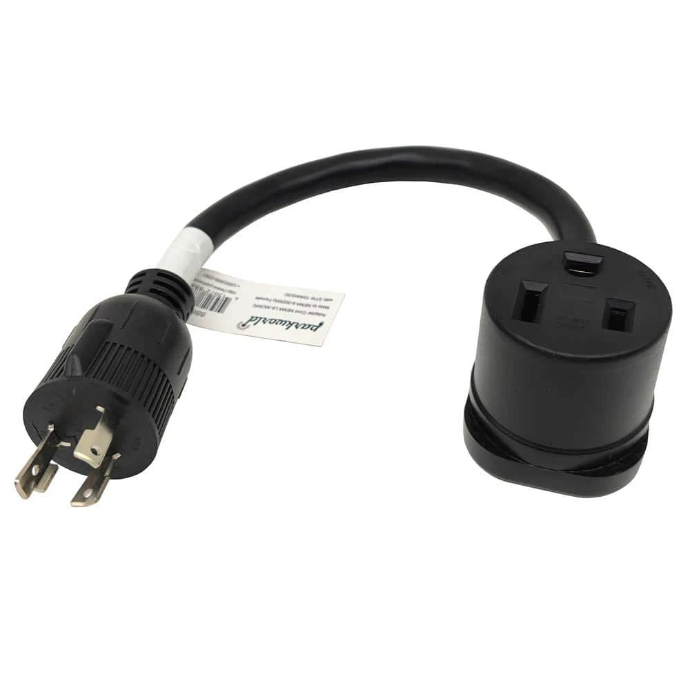 1.5 ft. 10/3 STW 3-Wire NEMA L6-30P Plug to Welder 6-50R Receptacle Adapter Cord by parkworld 4 1.5 ft. 10/3 STW 3-Wire NEMA L6-30P Plug to Welder 6-50R Receptacle Adapter Cord by parkworld - Image 2