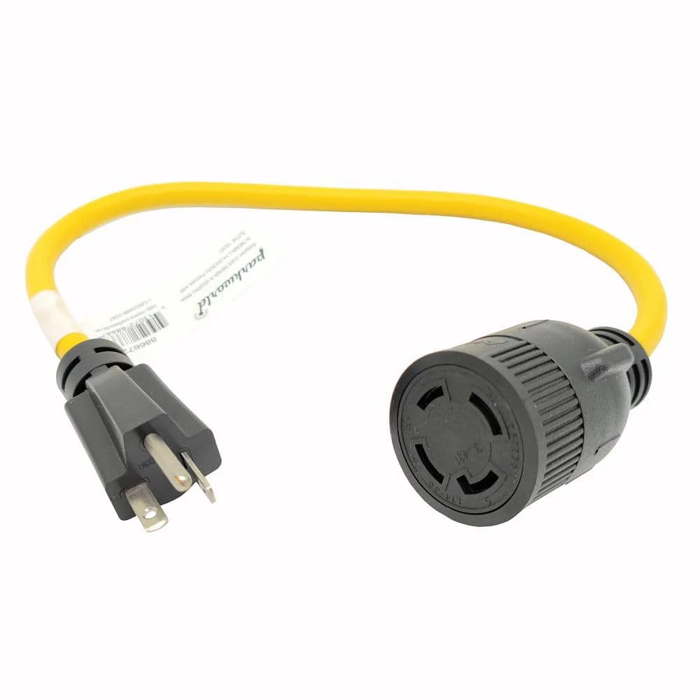 2 ft. 12/3 3-Wire 20 Amp 125-Volt NEMA 5-20P to L14-30R Generator Adapter Cord by parkworld 3 2 ft. 12/3 3-Wire 20 Amp 125-Volt NEMA 5-20P to L14-30R Generator Adapter Cord by parkworld