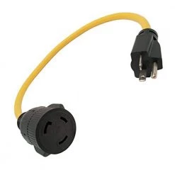 2 ft. 12/3 3-Wire Generator 20 Amp 125-Volt NEMA 5-20P to L5-30R Adapter Cord by parkworld