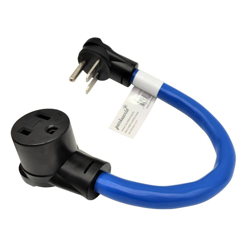 1.5 ft. 8/3 3-Wire 30 Amp 250-Volt 3-Prong Plug NEMA 6-30P to 50 Amp Welder 6-50R Receptacle Adapter Cord by parkworld 4 1.5 ft. 8/3 3-Wire 30 Amp 250-Volt 3-Prong Plug NEMA 6-30P to 50 Amp Welder 6-50R Receptacle Adapter Cord by parkworld - Image 2