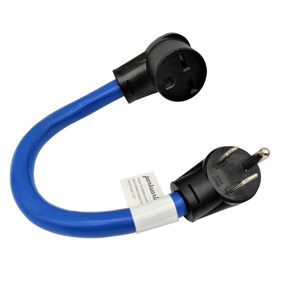 1.5 ft. 8/3 3-Wire 50 Amp 250-Volt Welder 3-Prong Plug NEMA 6-50P to 30 Amp 250-Volt 6-30R Receptacle Adapter Cord by parkworld 3 1.5 ft. 8/3 3-Wire 50 Amp 250-Volt Welder 3-Prong Plug NEMA 6-50P to 30 Amp 250-Volt 6-30R Receptacle Adapter Cord by parkworld