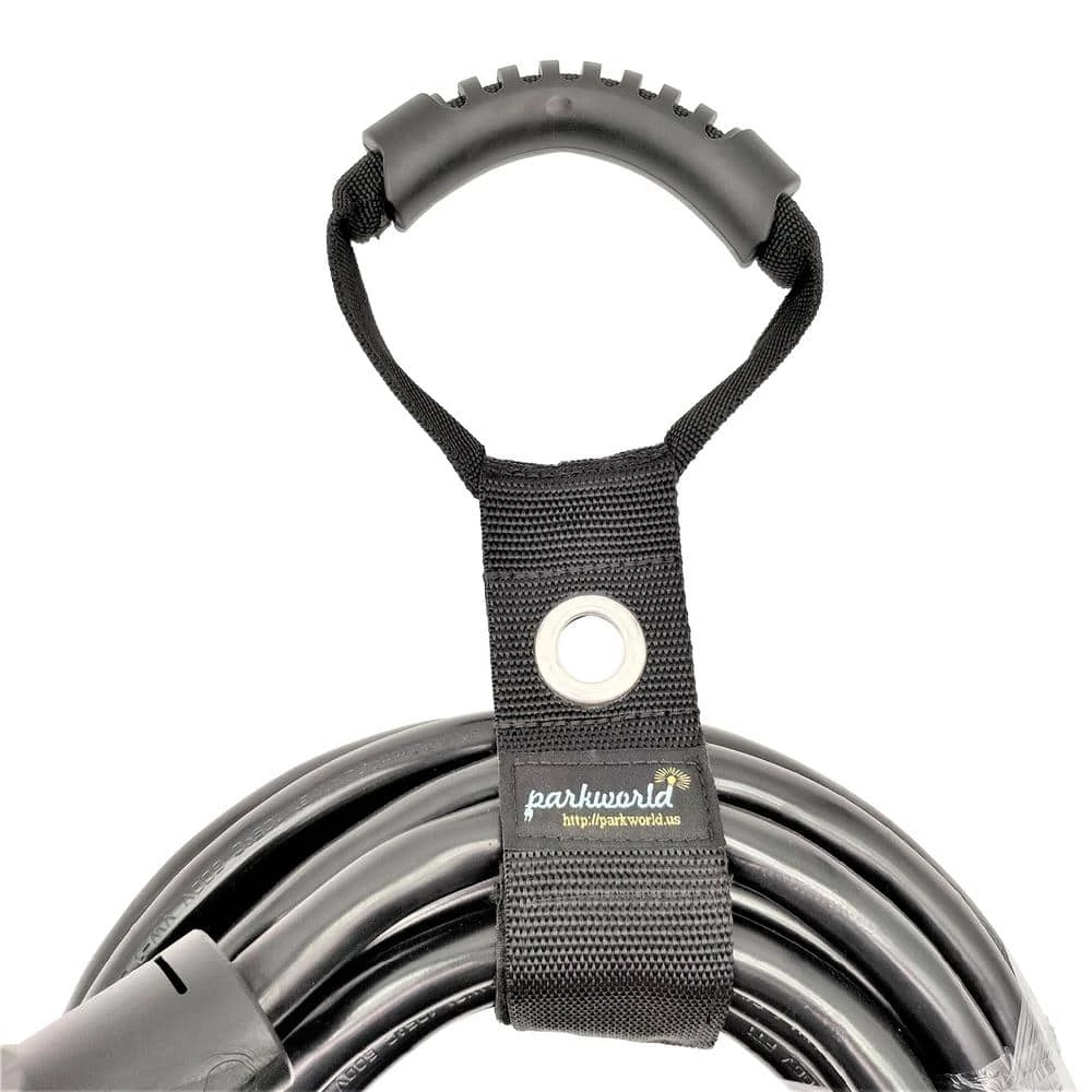 28 in. Extension Cord Storage Strap Cable Organizer Heavy-Duty Hook and Loop Straps with Grommet and Handle (2-Pack) by parkworld 4 28 in. Extension Cord Storage Strap Cable Organizer Heavy-Duty Hook and Loop Straps with Grommet and Handle (2-Pack) by parkworld - Image 3