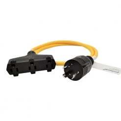 4 ft. 12/3 3-Wire 30 Amp 125-Volt Generator 3-Prong Locking NEMA L5-30P to 3x 5-15R Tri-Outlets Adapter Cord by parkworld -Cheap parkworld Store parkworld generator cords 61414 1f 1000