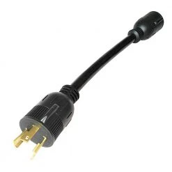 1 ft. 10/3 STW 3-Wire Generator 30 AMP 3-prong L5-30P Plug to 4-prong L14-30R (2 Hots Bridged) by parkworld