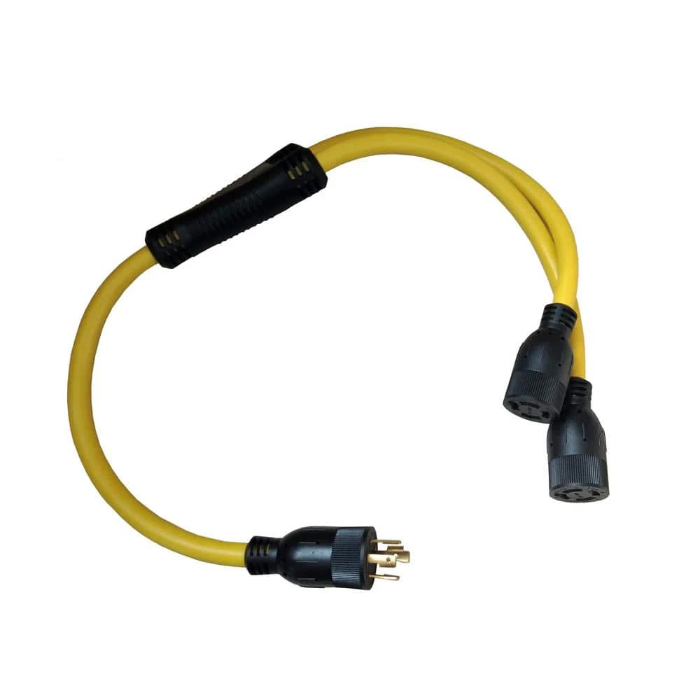 3 ft. 125/250-Volt 20 Amp Generator 4-Prong L14-20 Splitter Cord NEMA L14-20P to (2) L14-20R Receptacle Y Adapter Cord by parkworld 4 3 ft. 125/250-Volt 20 Amp Generator 4-Prong L14-20 Splitter Cord NEMA L14-20P to (2) L14-20R Receptacle Y Adapter Cord by parkworld - Image 2