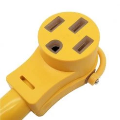 1.5 ft. 6/4 STW 4-Wire 50 Amp 125-V/250-Volt SS2-50P/CS6365 Locking Plug to 14-50R RV/EV/Generator Adapter Cord Yellow by parkworld -Cheap parkworld Store parkworld generator cords 886399y 4f 1000