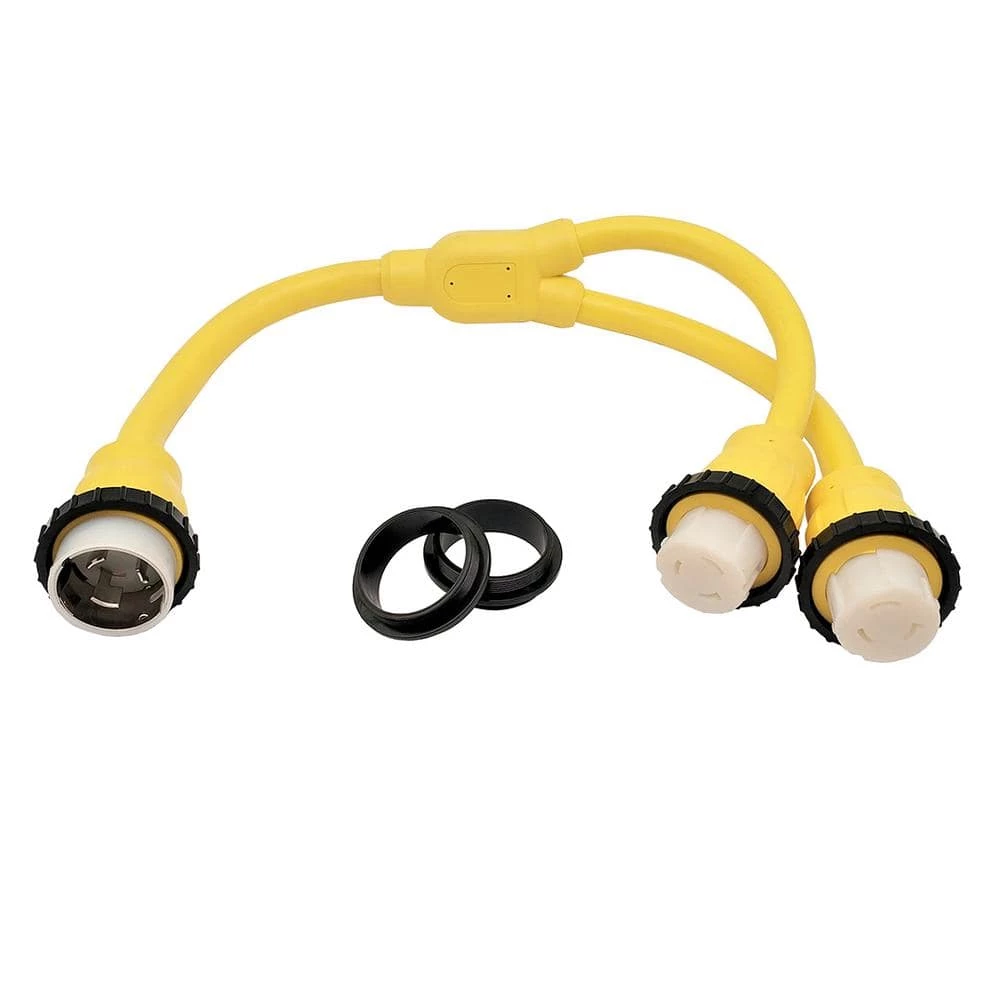 3 ft. 6/3 3-Wire Marine Shore Power 50 Amp 125-Volt Y Adapter Cord NEMA SS1-50P to (2) SS1-50R Receptacle Splitter Cord by parkworld 4 3 ft. 6/3 3-Wire Marine Shore Power 50 Amp 125-Volt Y Adapter Cord NEMA SS1-50P to (2) SS1-50R Receptacle Splitter Cord by parkworld - Image 2