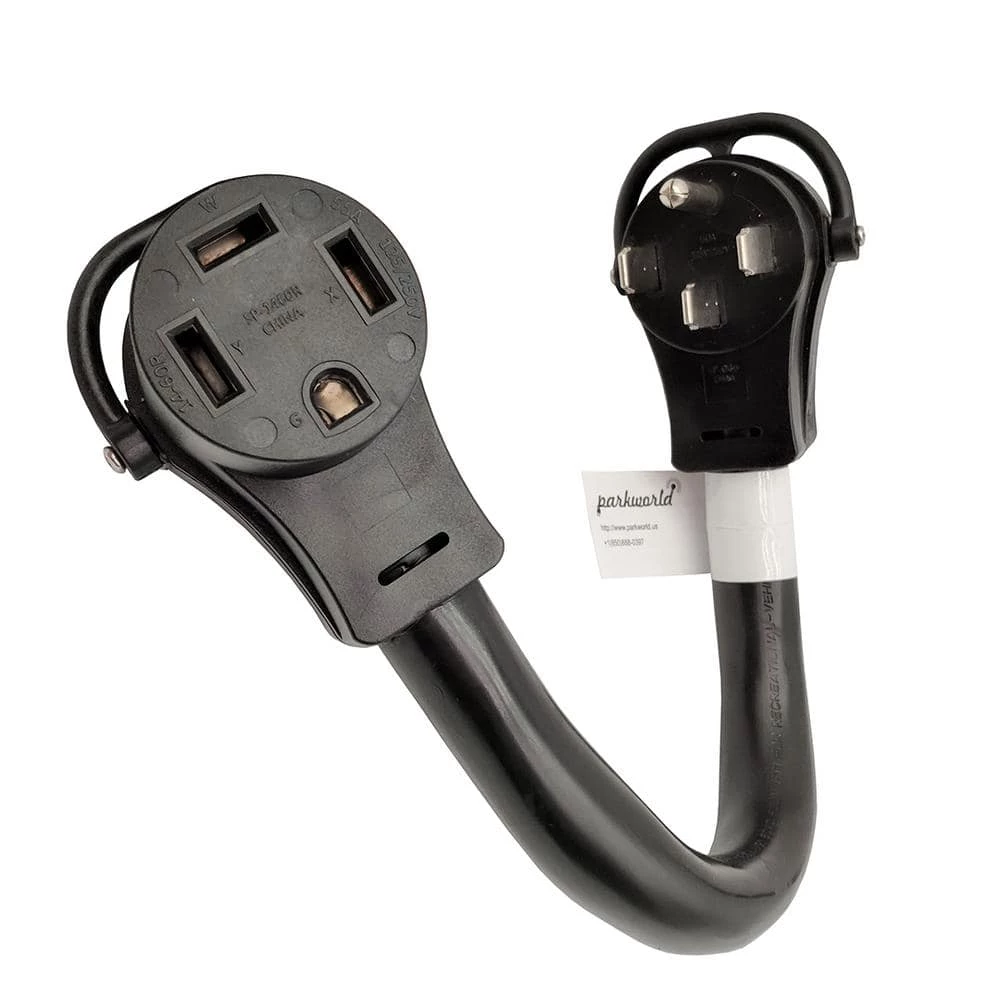 1.5 ft. STW 6/3 Plus 8/1 4-Wire RV/Generator 50 Amp 125/250V 4-Prong NEMA 14-50P Plug to 14-60R Receptacle Adapter Cord by parkworld 4 1.5 ft. STW 6/3 Plus 8/1 4-Wire RV/Generator 50 Amp 125/250V 4-Prong NEMA 14-50P Plug to 14-60R Receptacle Adapter Cord by parkworld - Image 2
