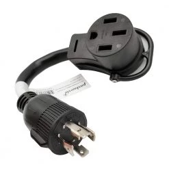 1 ft. 10/3 Generator 30 Amp 4-Prong Locking L14-30P Plug to 50 Amp 4-Prong 14-50R Adapter cord(L14-30P to 14-50R)FOR RVs by parkworld