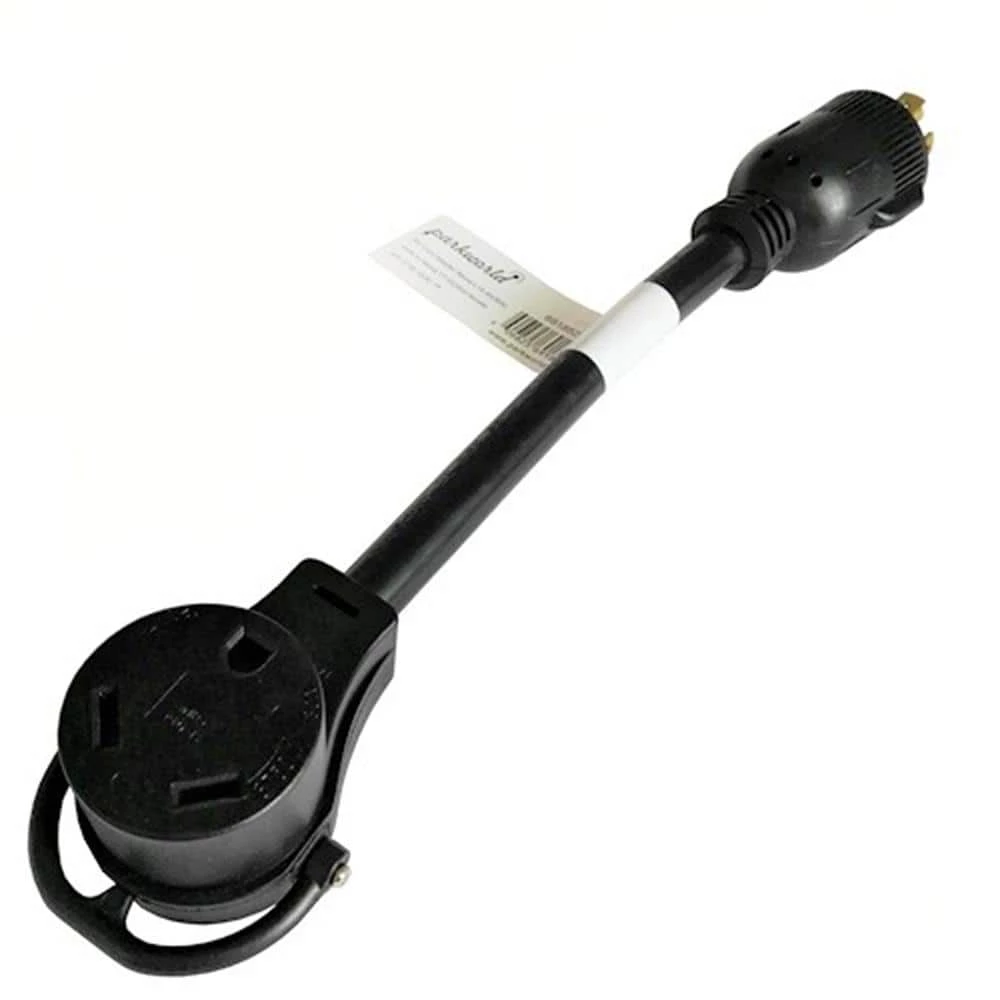 1 ft. 10/3 Generator 30 Amp 4-Prong Locking L14-30P Plug to RV 30 Amp 3-Prong TT-30R Adapter Cord (L14-30P to TT-30R) by parkworld 4 1 ft. 10/3 Generator 30 Amp 4-Prong Locking L14-30P Plug to RV 30 Amp 3-Prong TT-30R Adapter Cord (L14-30P to TT-30R) by parkworld - Image 2