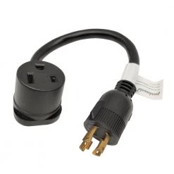 1.5 ft. 10/3 3-Wire Generator 30 Amp Locking 4-Prong Plug NEMA L14-30P to 50 Amp Welder 6-50R Receptacle Adapter Cord by parkworld