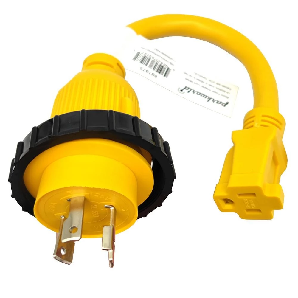 1 ft. 10/3 STW 3-Wire Shore Power 30 Amp to 15 Amp NEMA L5-30P to 5-15R RV Adapter Cord by parkworld 4 1 ft. 10/3 STW 3-Wire Shore Power 30 Amp to 15 Amp NEMA L5-30P to 5-15R RV Adapter Cord by parkworld - Image 2