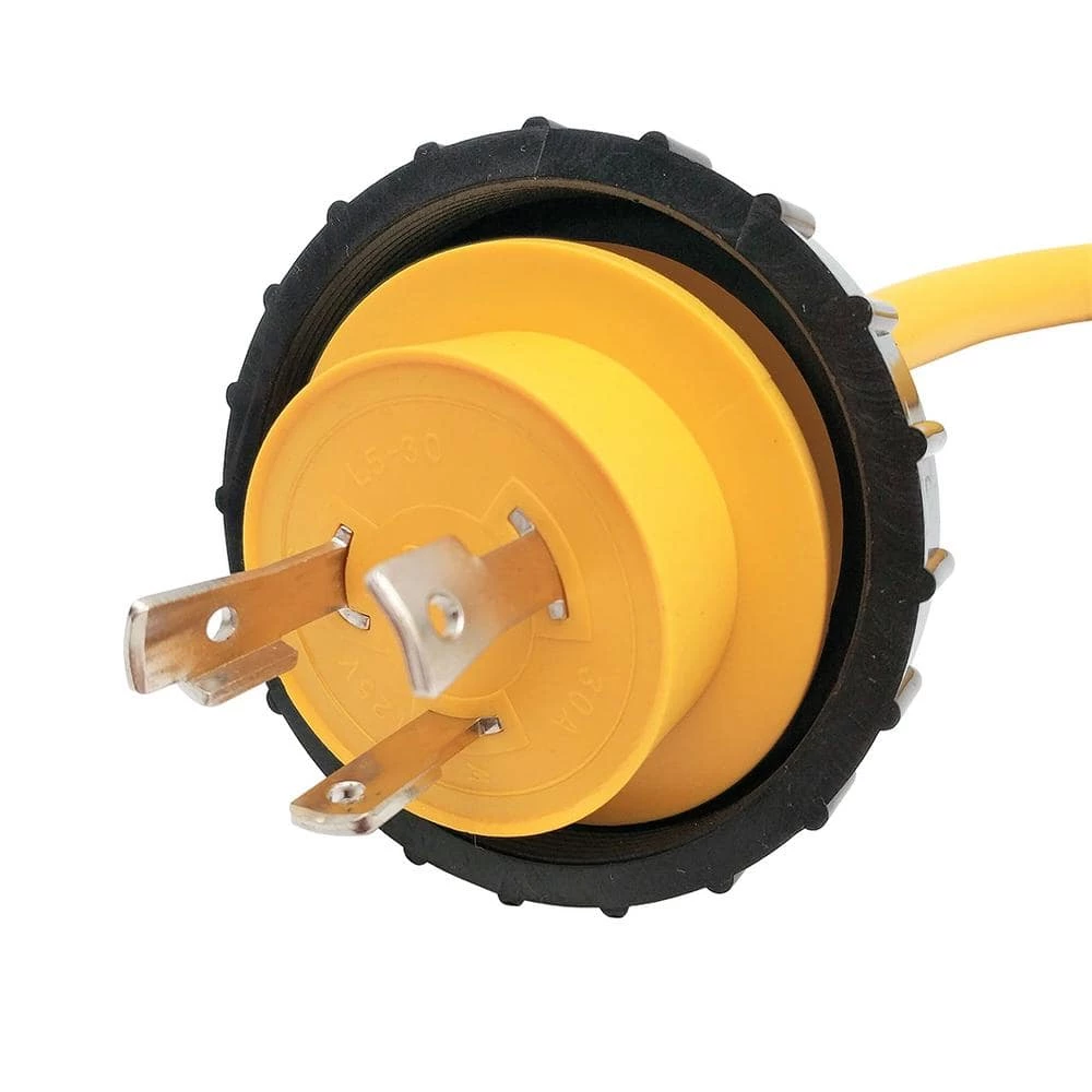 1 ft. 10/3 3-Wire RV Shore Power 30 Amp 125-Volt NEMA L5-30P to 20 Amp 5-20/5-15R Adapter Cord (L5-30P to 5-20/15R) by parkworld 4 1 ft. 10/3 3-Wire RV Shore Power 30 Amp 125-Volt NEMA L5-30P to 20 Amp 5-20/5-15R Adapter Cord (L5-30P to 5-20/15R) by parkworld - Image 2