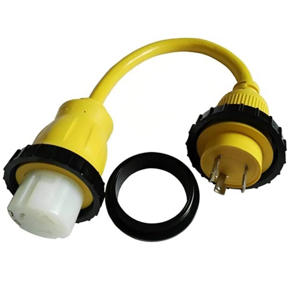 1.5 ft. 10/3 STW 3-Wire RV/Marine Shore Power 30 Amp to 50 Amp NEMA L5-30P to SS2-50R Adapter Cord by parkworld 3 1.5 ft. 10/3 STW 3-Wire RV/Marine Shore Power 30 Amp to 50 Amp NEMA L5-30P to SS2-50R Adapter Cord by parkworld