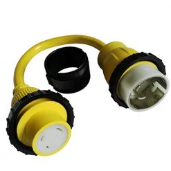 1.5 ft. 10/3 STW 3-Wire RV/Marine Shore Power 50 Amp to 30 Amp NEMA SS2-50P to L5-30R Adapter Cord by parkworld