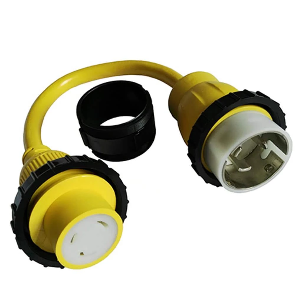 1.5 ft. 10/3 STW 3-Wire RV/Marine Shore Power 50 Amp to 30 Amp NEMA SS2-50P to L5-30R Adapter Cord by parkworld 3 1.5 ft. 10/3 STW 3-Wire RV/Marine Shore Power 50 Amp to 30 Amp NEMA SS2-50P to L5-30R Adapter Cord by parkworld