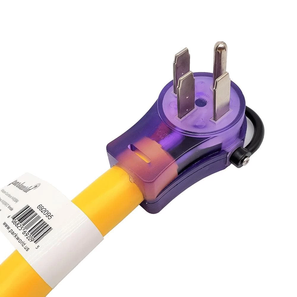 3 ft. STW 6/4 4-Wire RV 50 Amp Y Adapter Cord NEMA 14-50P Plug to two 14-50R Female Receptacle Yellow by parkworld 4 3 ft. STW 6/4 4-Wire RV 50 Amp Y Adapter Cord NEMA 14-50P Plug to two 14-50R Female Receptacle Yellow by parkworld - Image 2