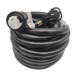 50 ft. STW 6/3 plus 8/1 RV/Marine 50 Amp 125-Volt/250-Volt Extension Cord 14-50P Plug to SS2-50R Twist Lock Receptacle by parkworld