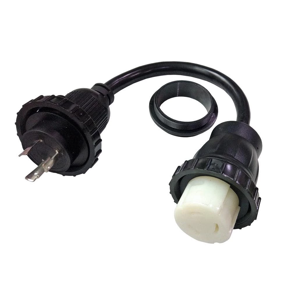 1.5 ft. 10/3 RV/Marine 30 Amp 125-Volt Locking L5-30P Plug to 50 Amp Marine Shore Power SS1-50R Adapter Cord in Black by parkworld 3 1.5 ft. 10/3 RV/Marine 30 Amp 125-Volt Locking L5-30P Plug to 50 Amp Marine Shore Power SS1-50R Adapter Cord in Black by parkworld