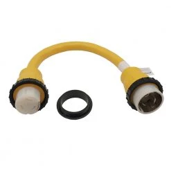 2 ft. 6/3 3-Wire 50 Amp 125-Volt Marine Shore Power SS1-50P to SS2-50R Adapter Cord by parkworld