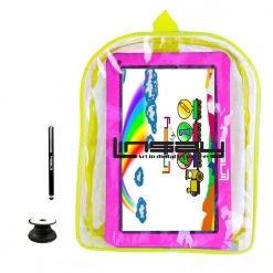 10.1 in. 1280 x 800 IPS 32GB Android 12 Tablet Bundle with Pink Kids Defender Case, Back Pack, Pen Stylus and Holder by LINSAY